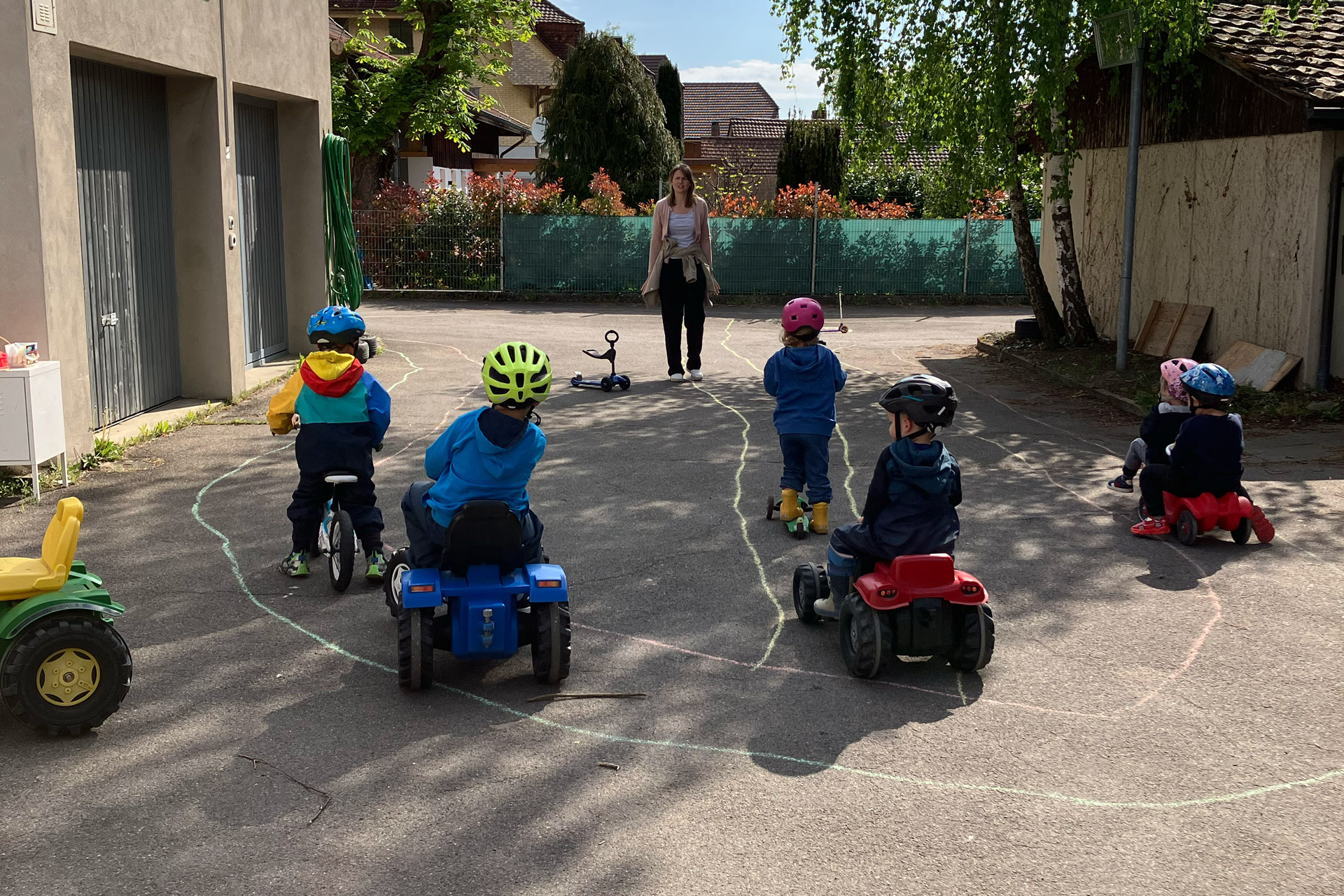 Kita kidsco Münschenmier betreutes Verkehrstraining