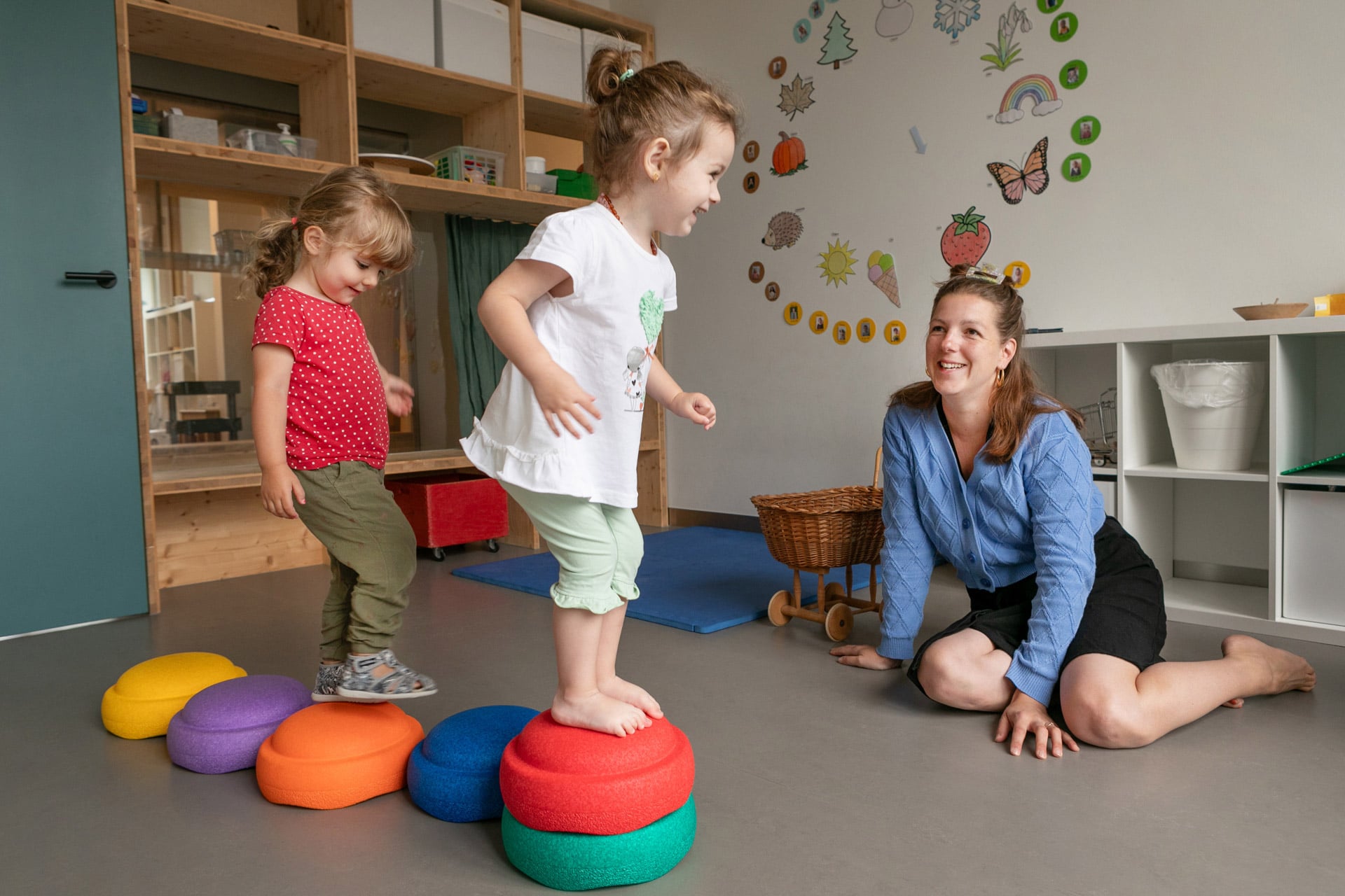 Kita kidsco Brügg betreutes Spielen mittels Indoor Parkour